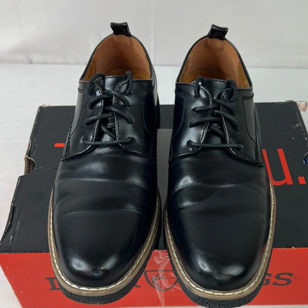 Deer Stags Zander Oxford Black Boys Youth Black Dress Shoes Size 2.5 BRAND NEW